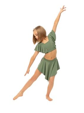 Reverence Dreamy Sage Lyrical Dance Costume Set Child YL